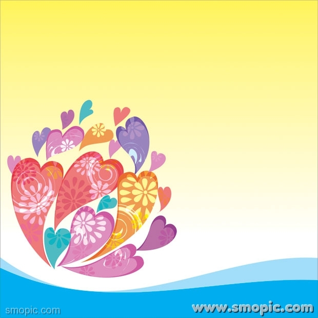 620x620 Heart Shaped Pattern Vector Illustrator Design Material Cdr
