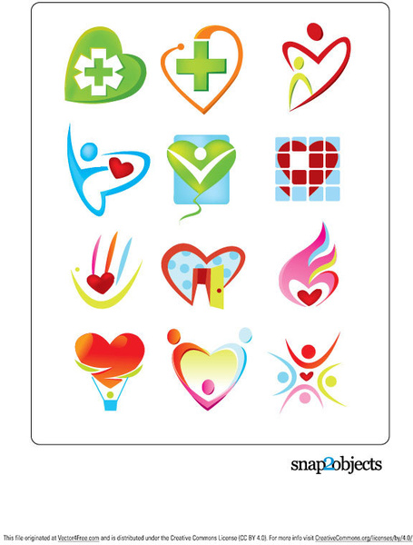 455x600 Free Vector Heart Shaped Logo Template Free Vector In Adobe