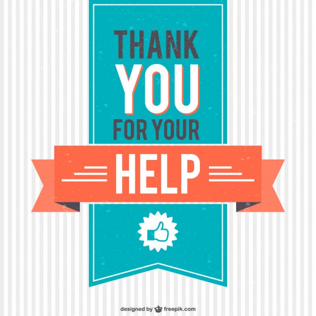 626x626 Vintage Thank You For Your Help Vector Vector Free Download