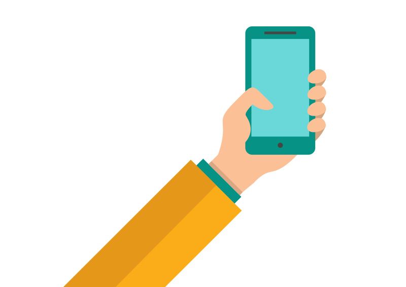 800x566 Hand Holding A Smartphone Flat Vector Httpsuperawesomevectors