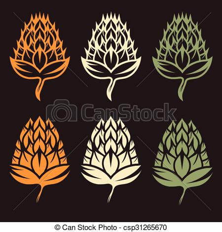 450x470 Hops Vector Design Template Vectors Illustration