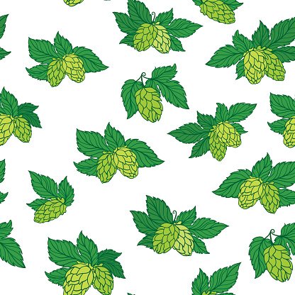 416x416 Vector Hops Pattern Premium Clipart