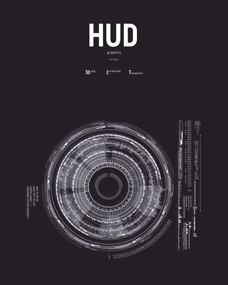 800x1002 Vector Hud Graphics