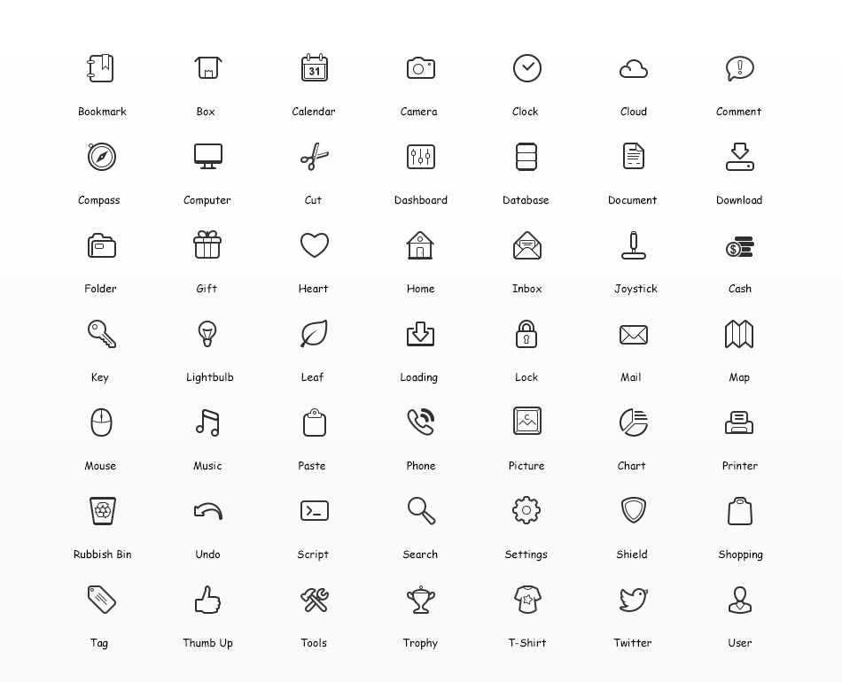950x770 Simplicity Vector Icon Set Web Icon Set