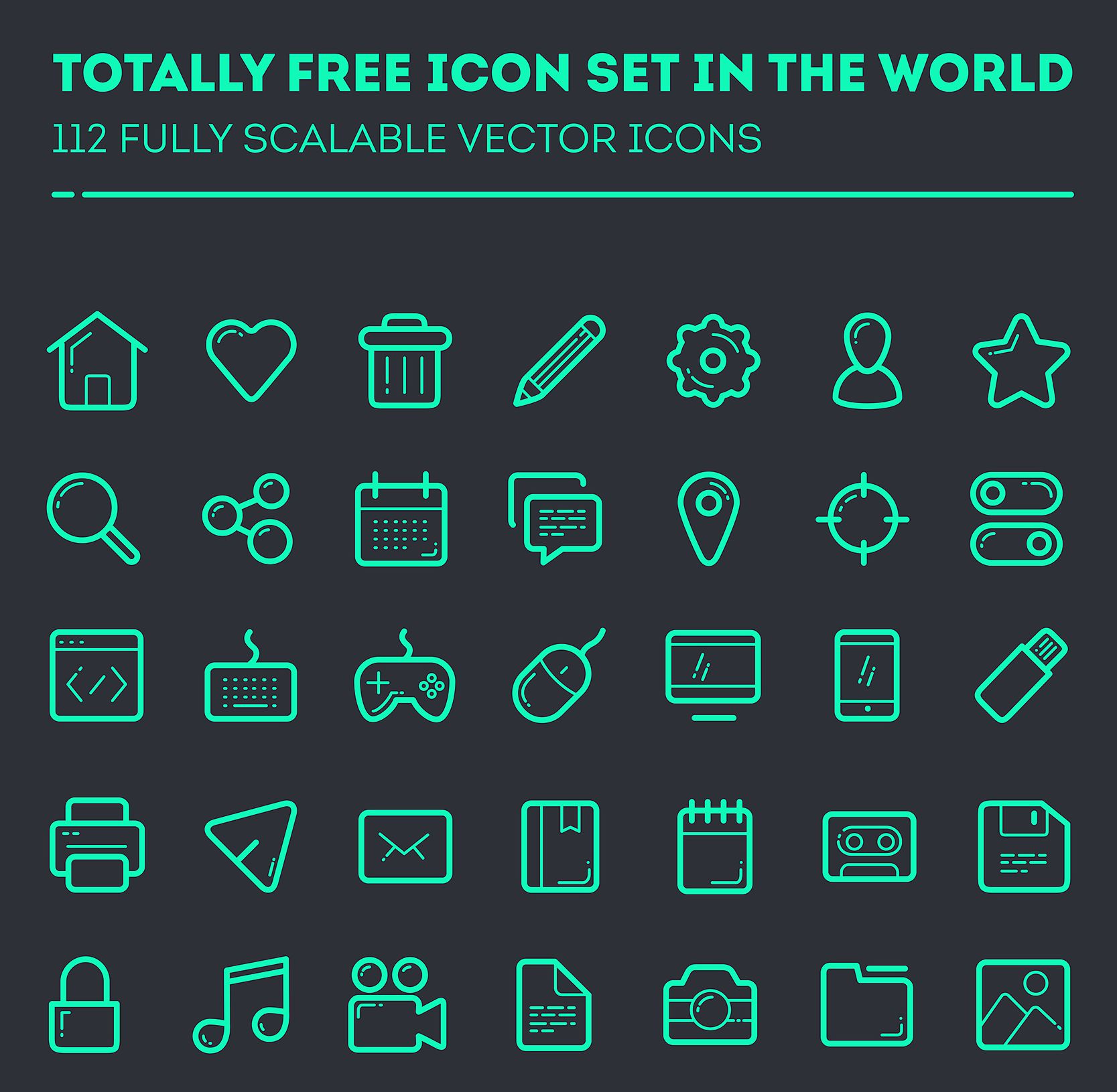 1667x1631 Free Premium Line Style Vector Icon Sets