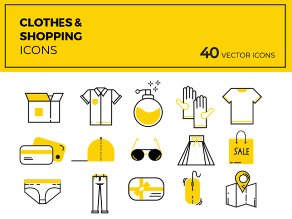 580x435 40 Cloths Amp Shopping Vector Icons