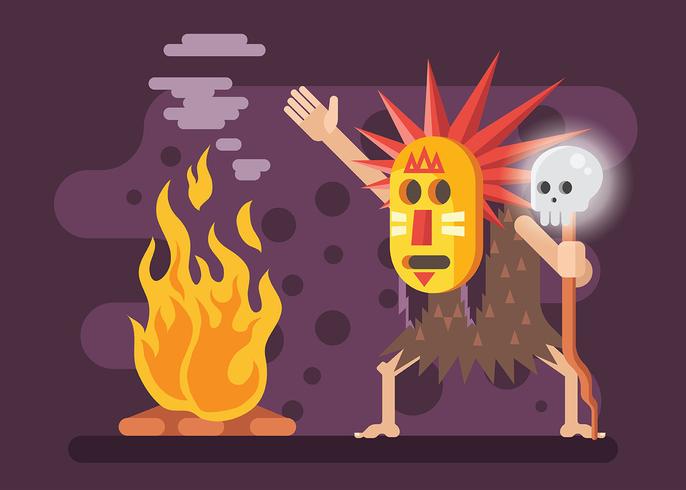 686x490 Cartoon Shaman Statue