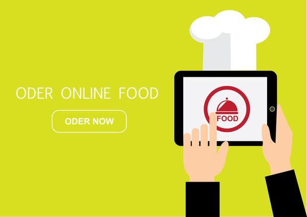 600x424 Order Food Online Free Vector In Adobe Illustrator Ai ( .ai
