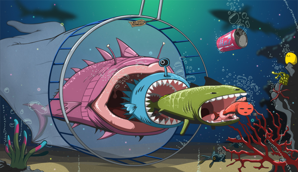 600x348 Create An Underwater, Vector Style Illustration In Photoshop