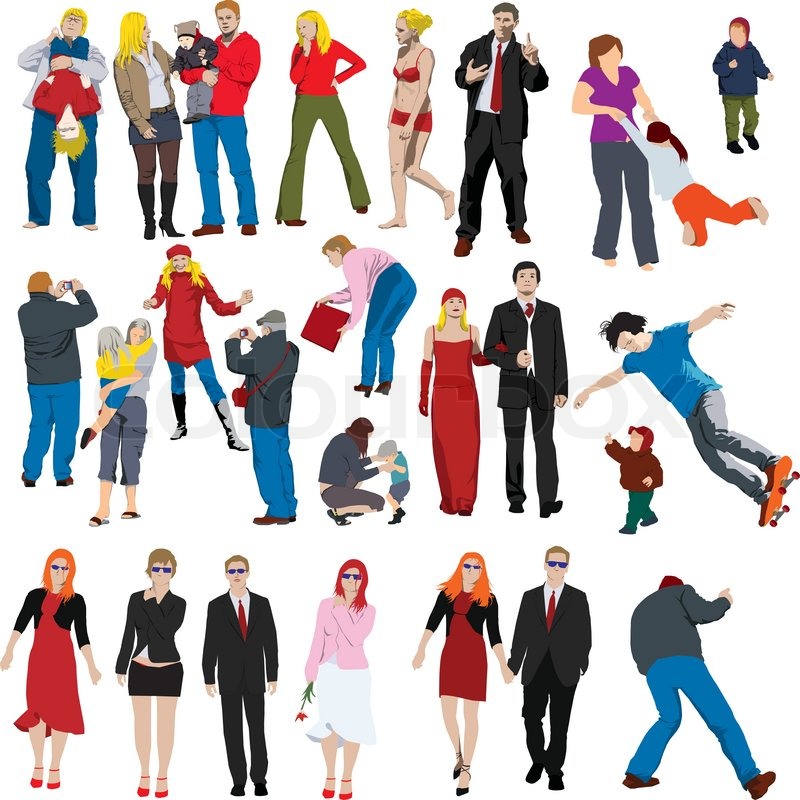 800x800 Lots Of Color People Illustrations Vectors Stock Vector Colourbox