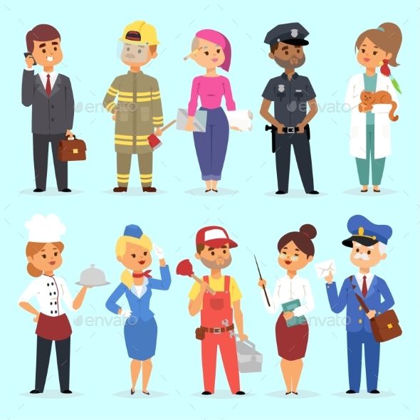 590x590 People Different Professions Vector Illustration By Vectorssstocker