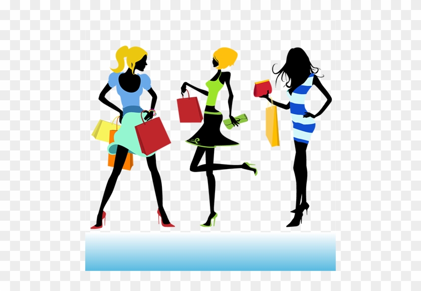 840x580 Shopping Women Girls People Vector Illustrations