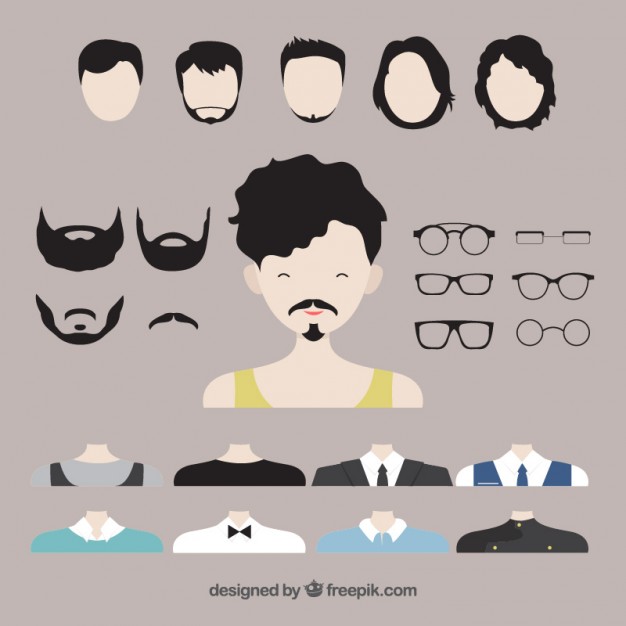 626x626 Men Avatar Creator Vector Free Download