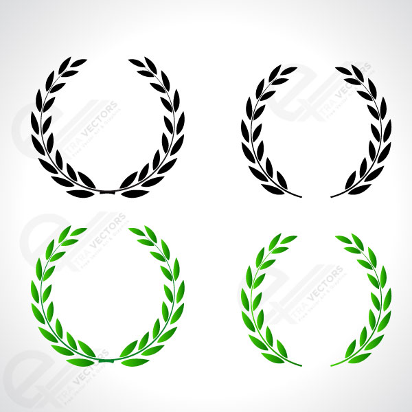 600x600 Free Vector Laurel Wreath Set Download Free