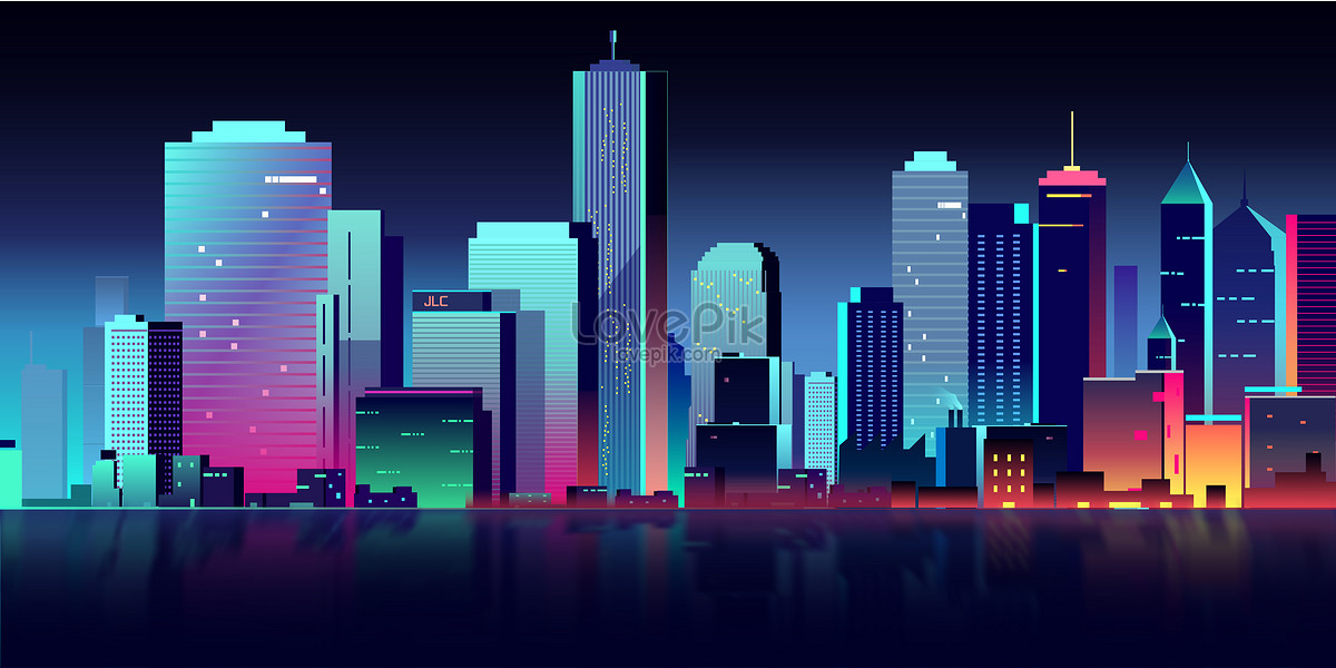1200x600 Flat Vector City Building Illustration Image Picture Free Download