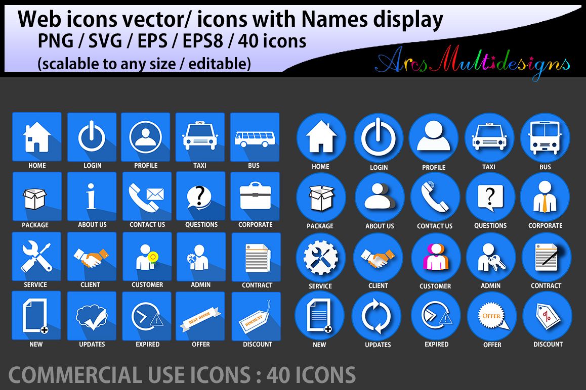 1158x772 Web Icons Vector Commercial Use Svg Png Icons With Name