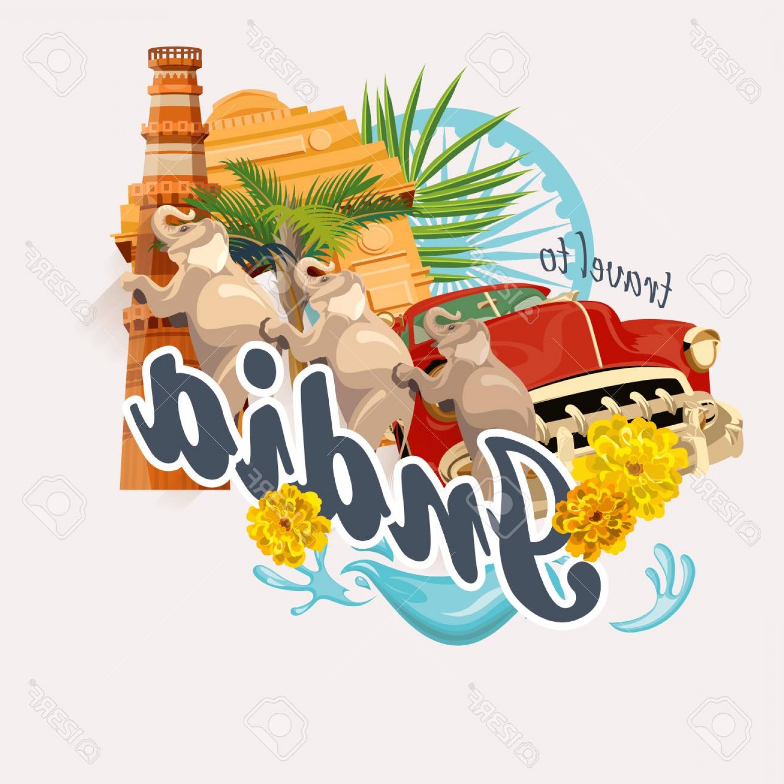 1560x1560 Photostock Vector India Vector Illustration Indian Colorful Poster