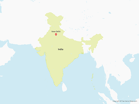 460x345 Vector Maps Of India Free Vector Maps
