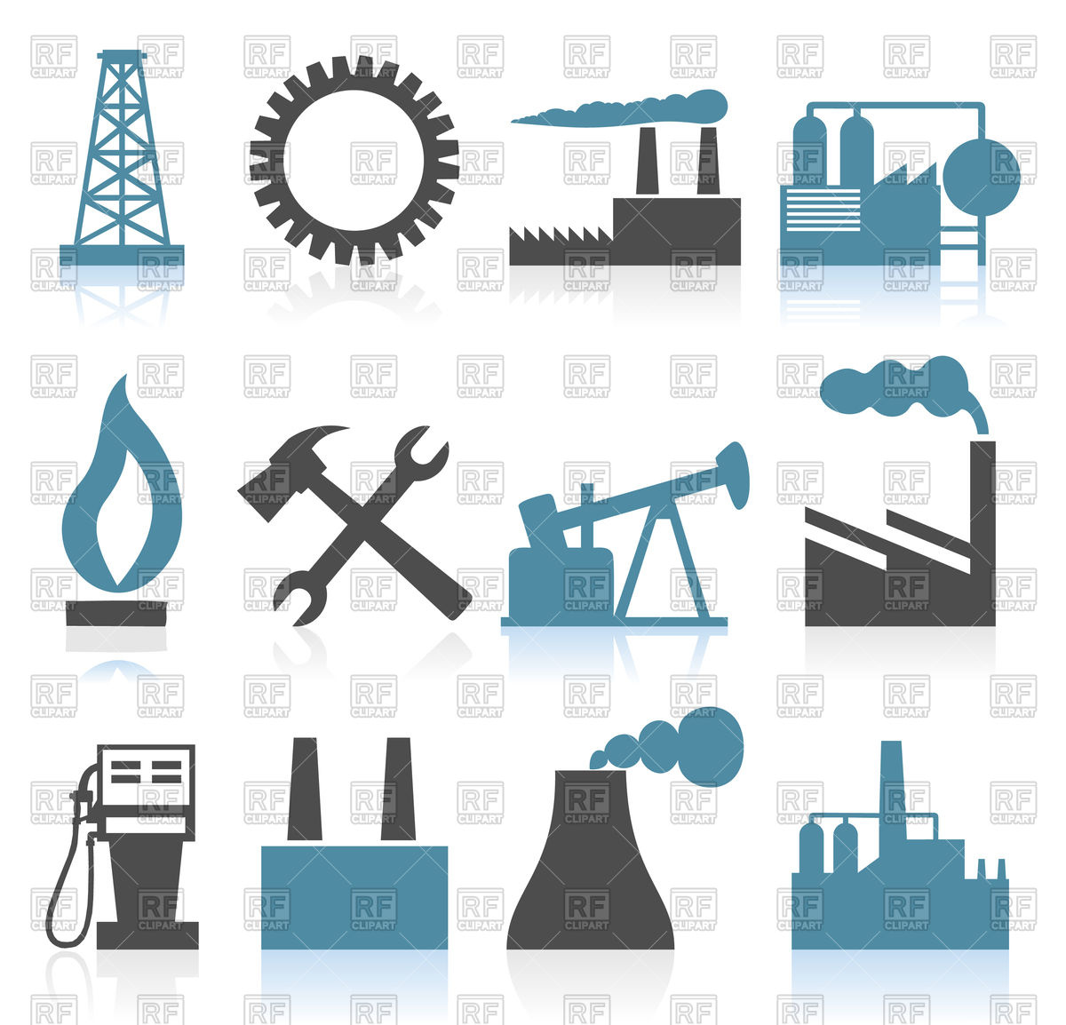 1200x1154 Set Of Theme Industry Icons Vector Image Vector Artwork Of Signs