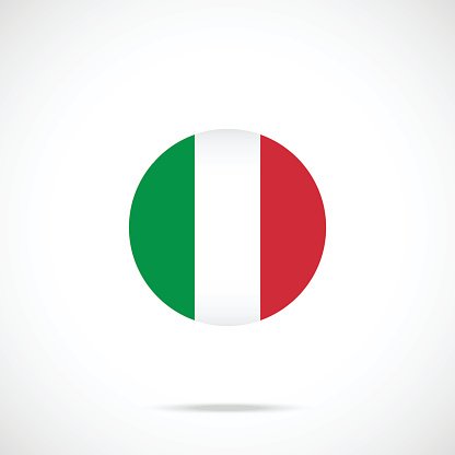 416x416 Italy Flag Round Vector Italy Flag Icon Stock Vectors