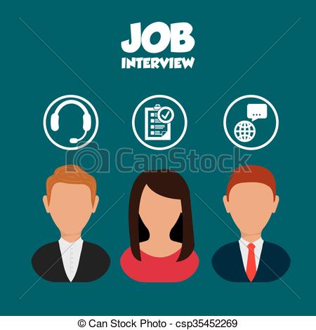 450x470 Job Interview Icon Design. Jobs Concept With Icon Design, Vector
