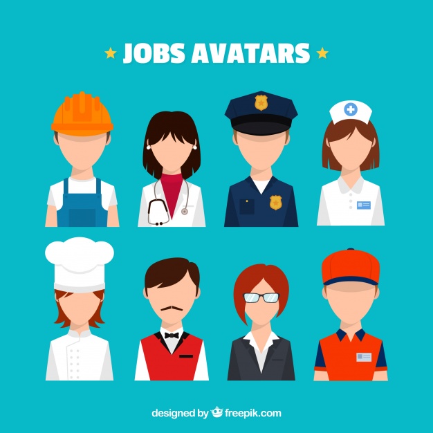 626x626 Modern Pack Of Jobs Avatars Vector Free Download