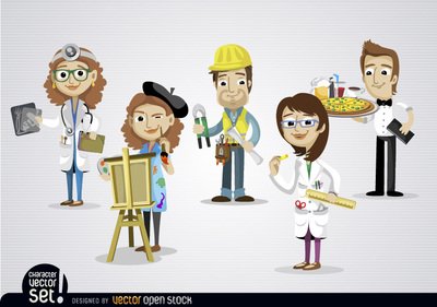400x281 Free People Working In Different Jobs Psd Files, Vectors