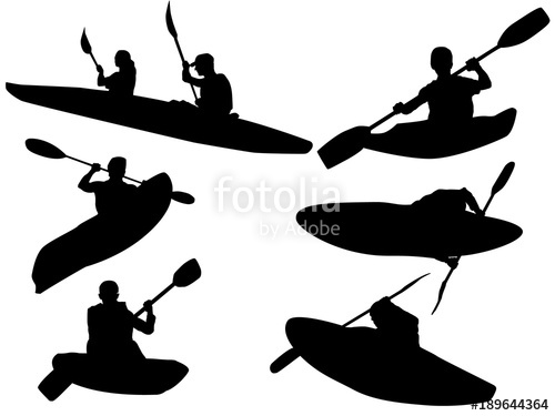500x375 Kayak Silhouette Stock Image And Royalty Free Vector Files On