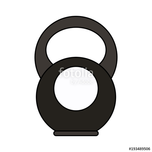 500x500 Kettlebell Gym Weight Icon Vector Illustration Graphic Design