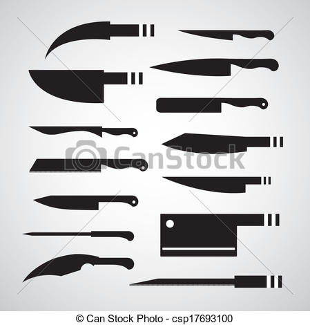 449x470 Kitchen Knives Symbol On Gray Background.