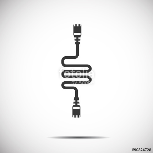 500x500 Lan Wire Cable Computer Icon Stock Image And Royalty Free Vector