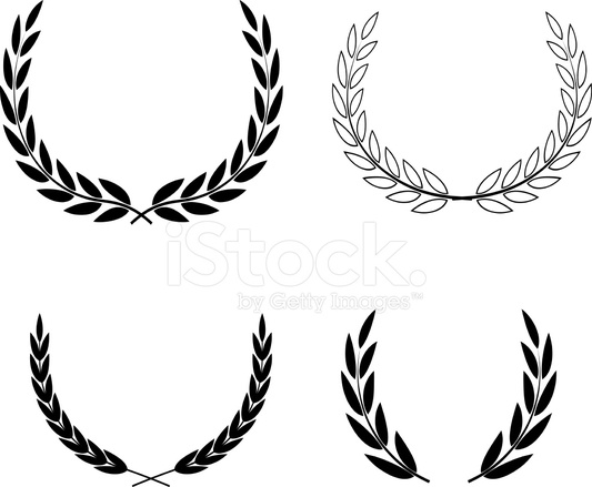 533x439 Laurel Wreaths Vector Isolated Stock Vector