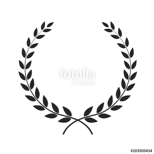 500x500 Laurel Wreath Vector Illustration Placed On White. Stock Image