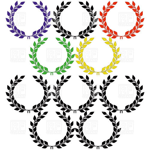 500x500 Simple Laurel Wreath Vector Image Vector Artwork Of Borders And