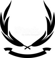 190x200 Vector Laurel Wreath And Ribbon Illustration Stock Vectors