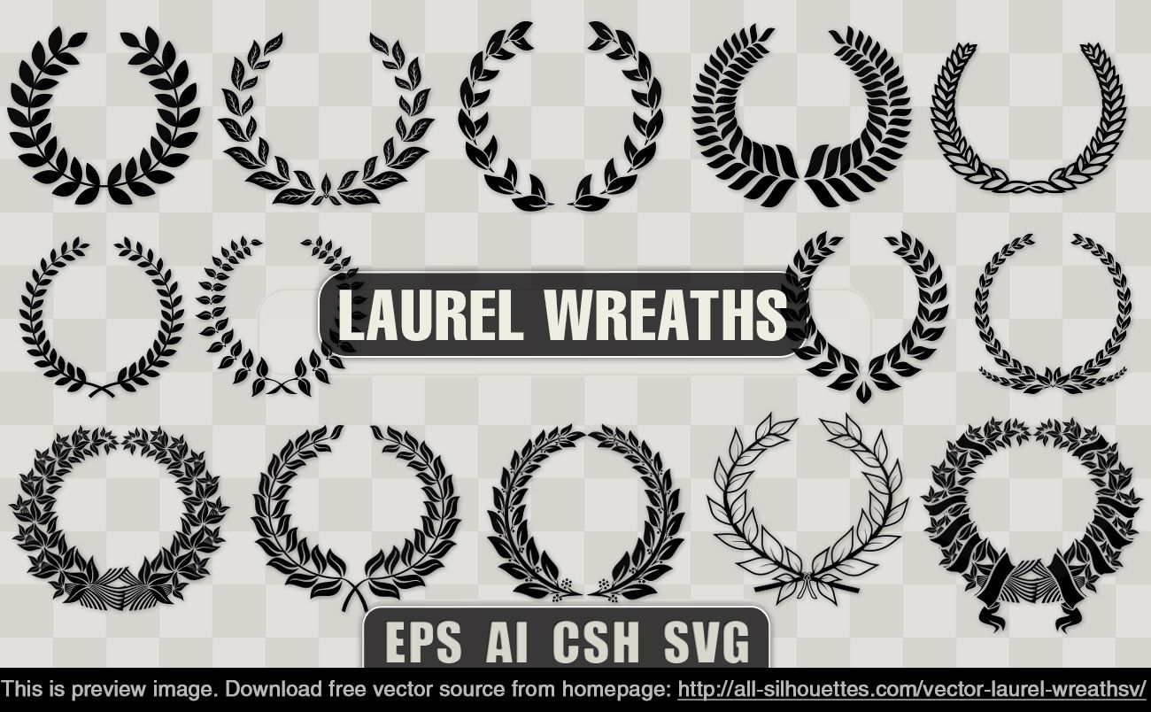 1300x804 Vector Laurel Wreaths Art And Design Wreaths And