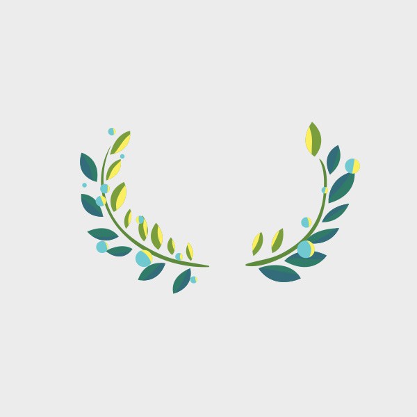 600x600 Free Vector Laurel Ornament