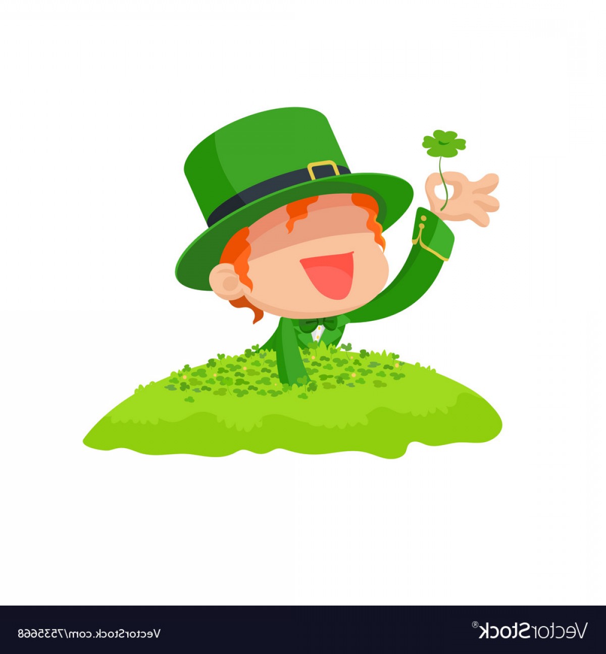 1200x1296 Leprechaun Found A Four Leaf Clover Vector Lazttweet