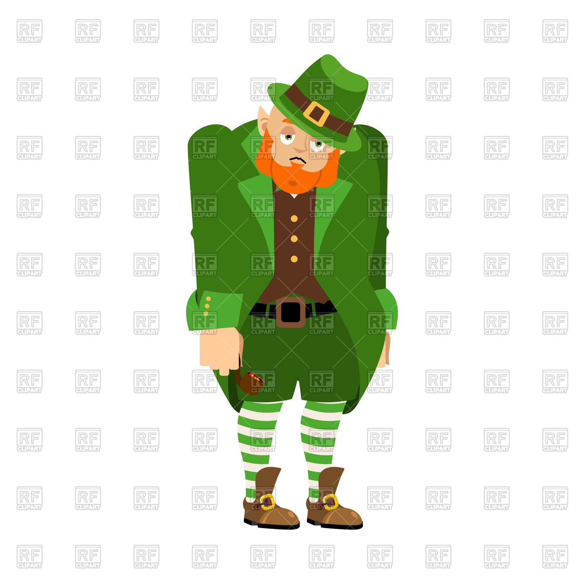 1200x1200 Sad Leprechaun Vector Image Vector Artwork Of People