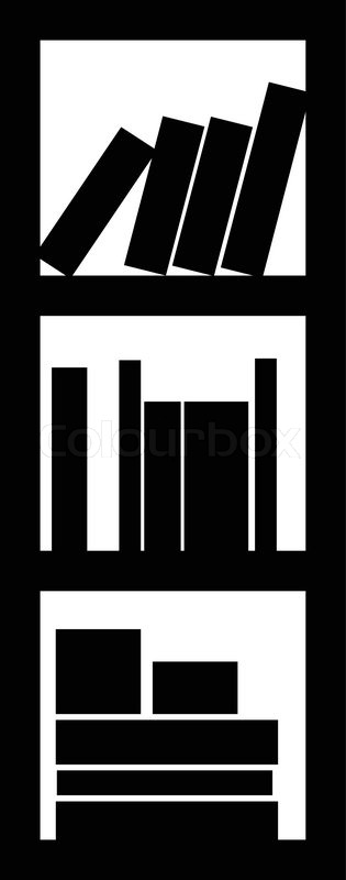 315x800 Furniture, Library Vector, Icon Stock Vector Colourbox