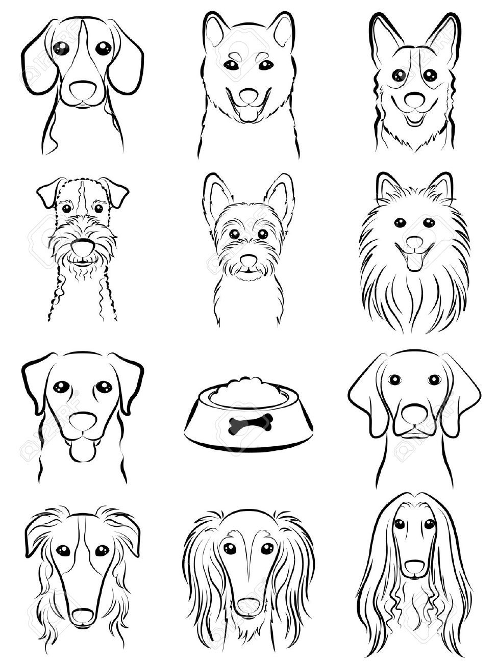 974x1300 Dog Line Drawing Good Paws. Royalty, Drawings