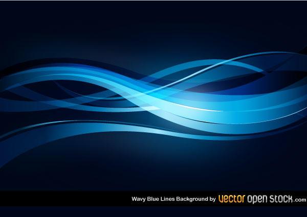 600x425 Wavy Blue Lines Background Free Vector 123freevectors