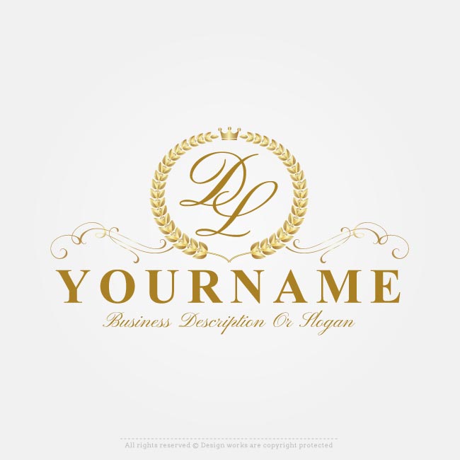 650x650 Free Vector Logo Maker Online Royal Laurel Wreath Logo Creator