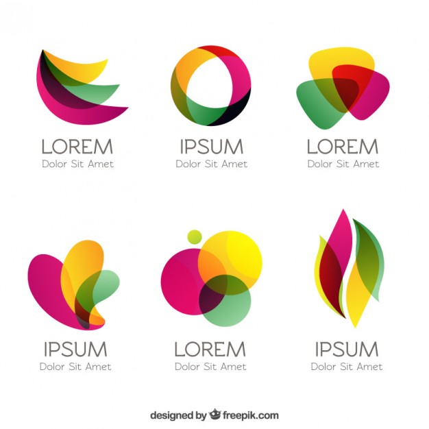 626x626 Colorful Logos In Abstract Style Vector Free Download