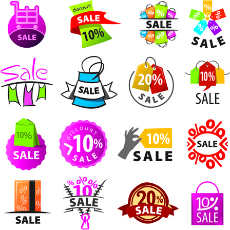 448x448 Exquisite Sale Logos Vector Set Free Vector In Encapsulated