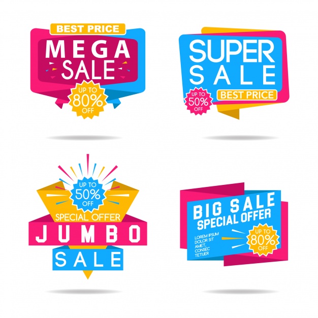 626x626 Multicolor Super Sale Logo Collection Vector Free Download
