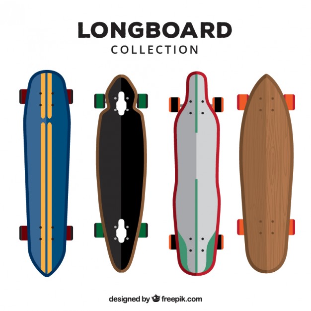 626x626 Longboard Collection In Flat Design Vector Free Download