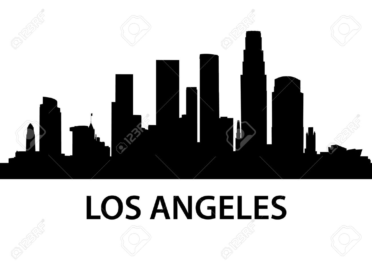 1300x919 Los Angeles Skyline Clipart