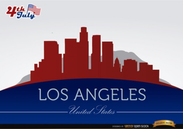 626x442 Los Angeles City Skylines Vector Free Download