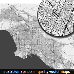 256x256 Scalablemaps Vector Maps Of Los Angeles For Illustrator